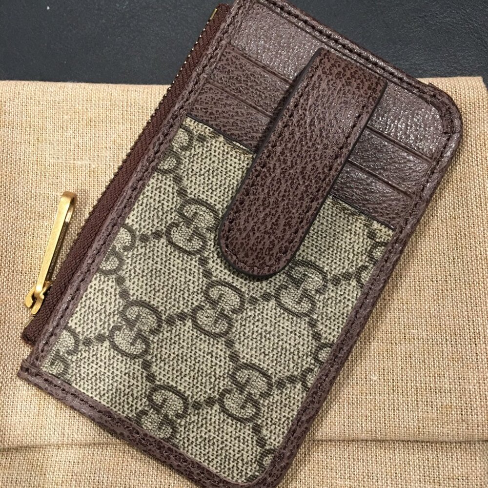 GUCCI Coated Canvas Ophidia GG Coin Purse Card Holder - Picture 4 of 7